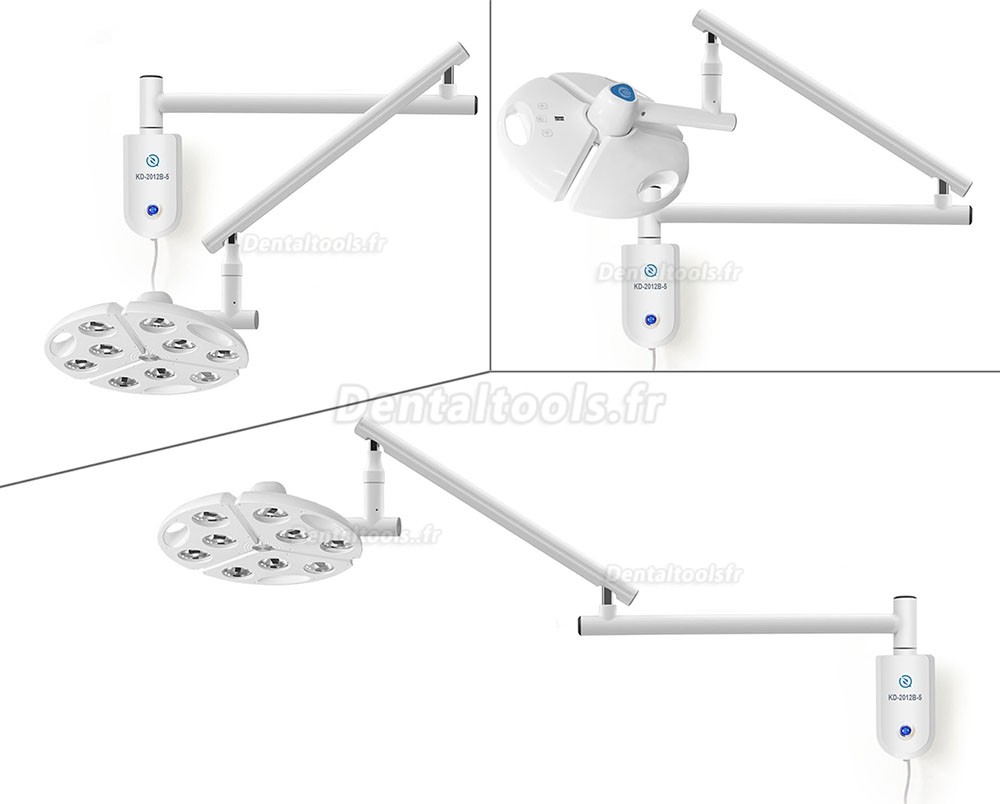 KWS KD-2012B-5 lampe scialytique dentaire LED sans ombre 90W montage mural